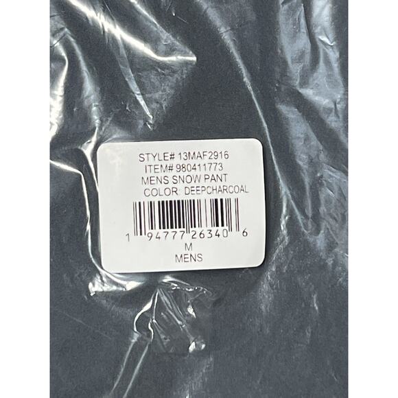Free Country Men’s Snow Pant M Deep Charcoal - Picture 3 of 4